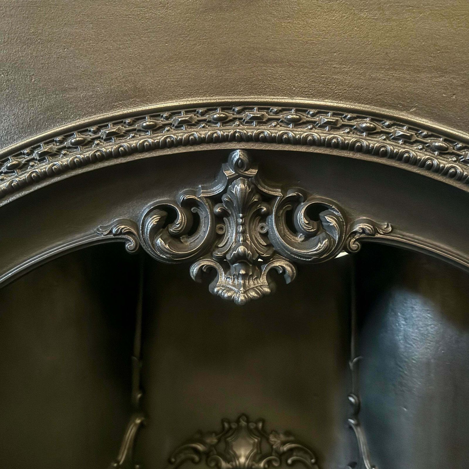 Antique Early Victorian Cast Iron Arched Insert photo for sale