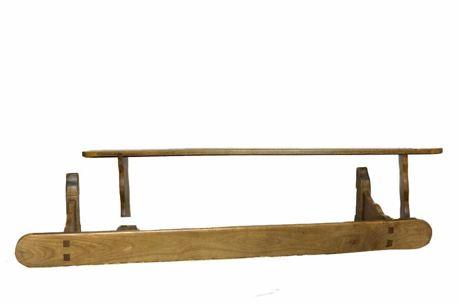 Pair Of Vintage French Fruitwood Benches photo for sale