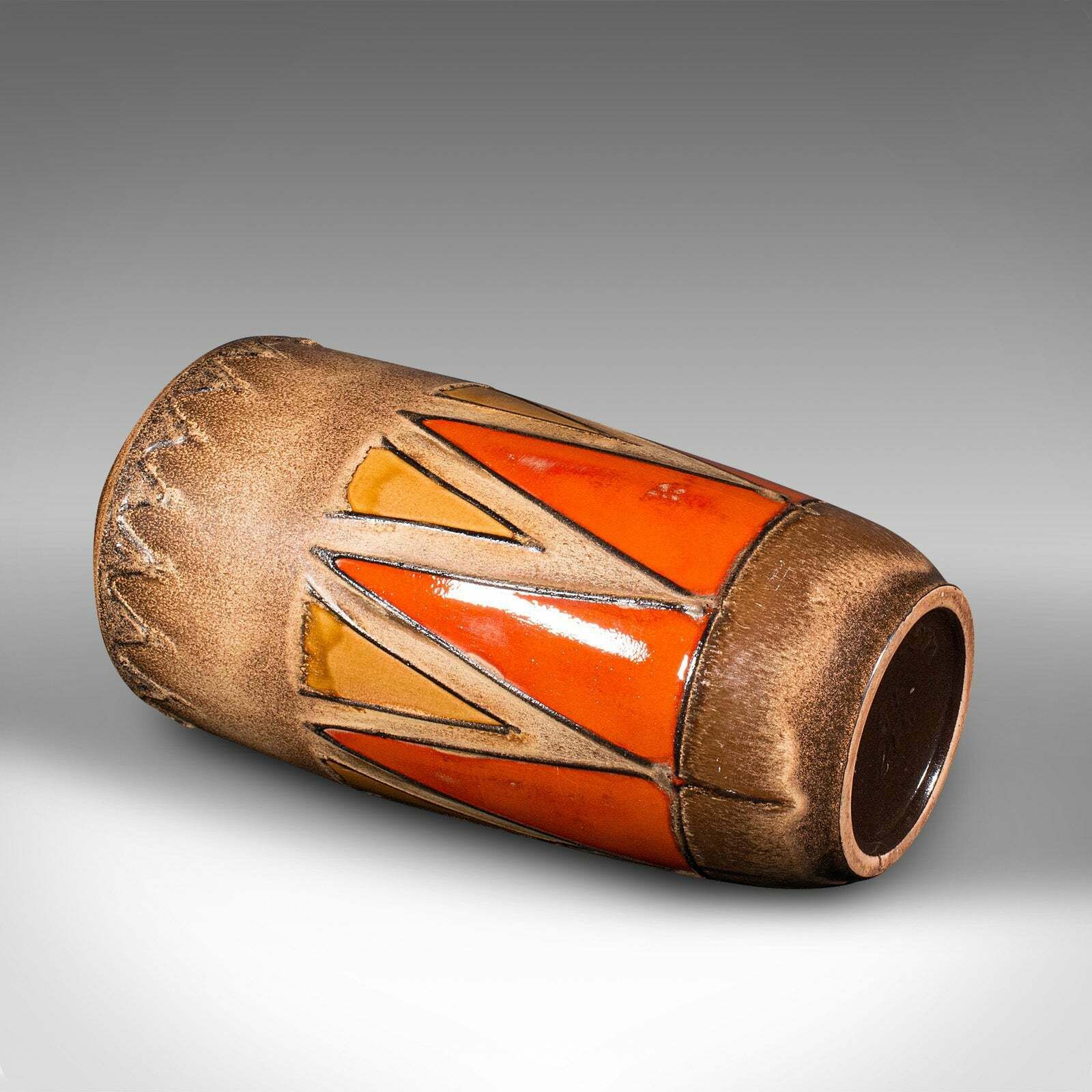 Vintage Fat Lava Vase, German, Ceramic Baluster, Magma Finish, Mid Century, 1960 photo buy