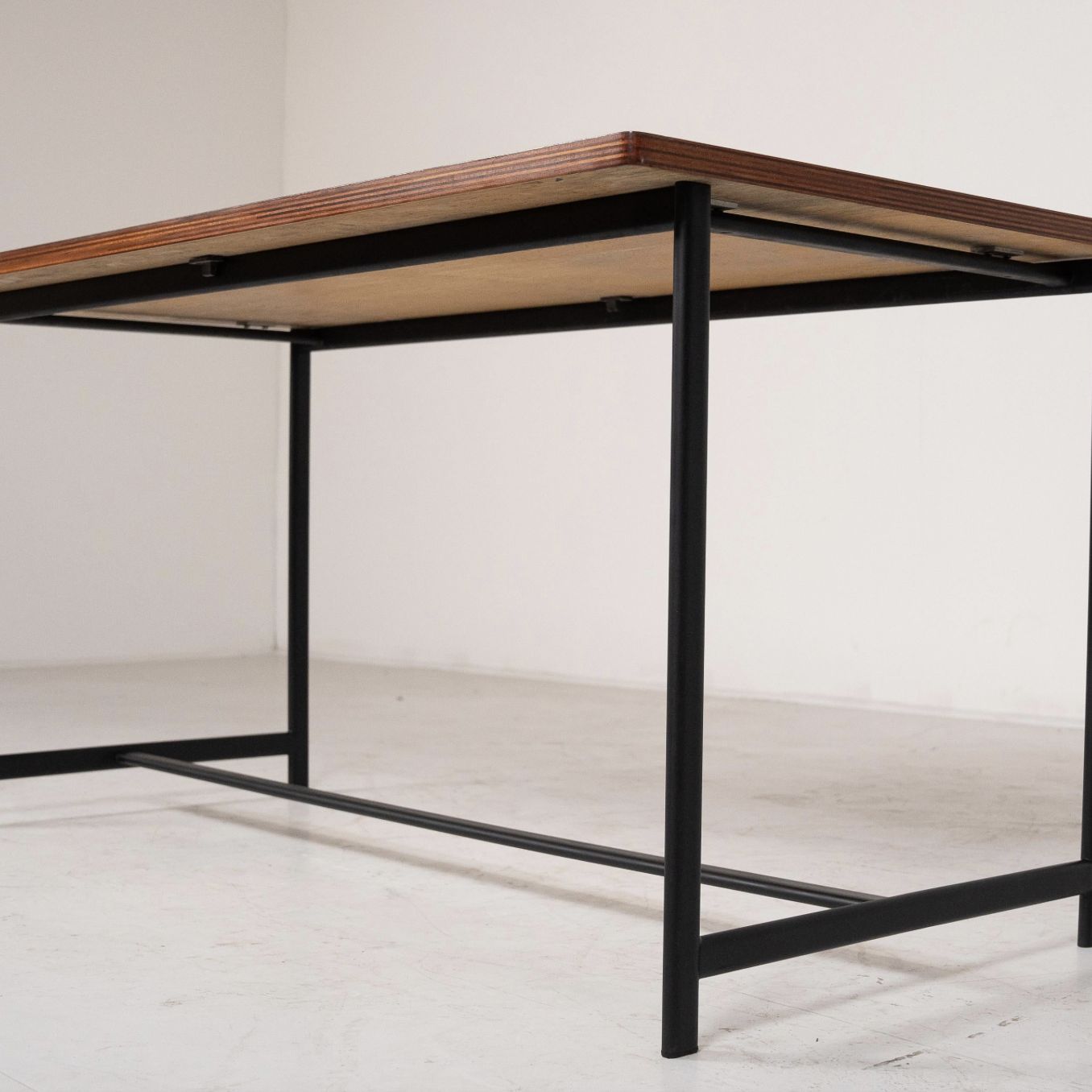Mid Century Wooden Desk By Jules Wabbes, Belgium, 1960s photo furniture