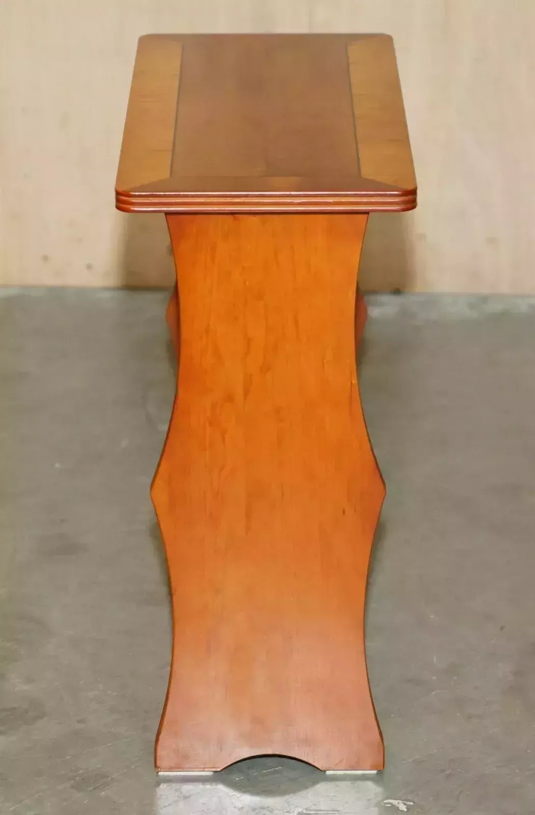 Vintage Circa 1960's Mid Century Moder Walnut & Burr Yew Wood Magazine Rack photo vintage