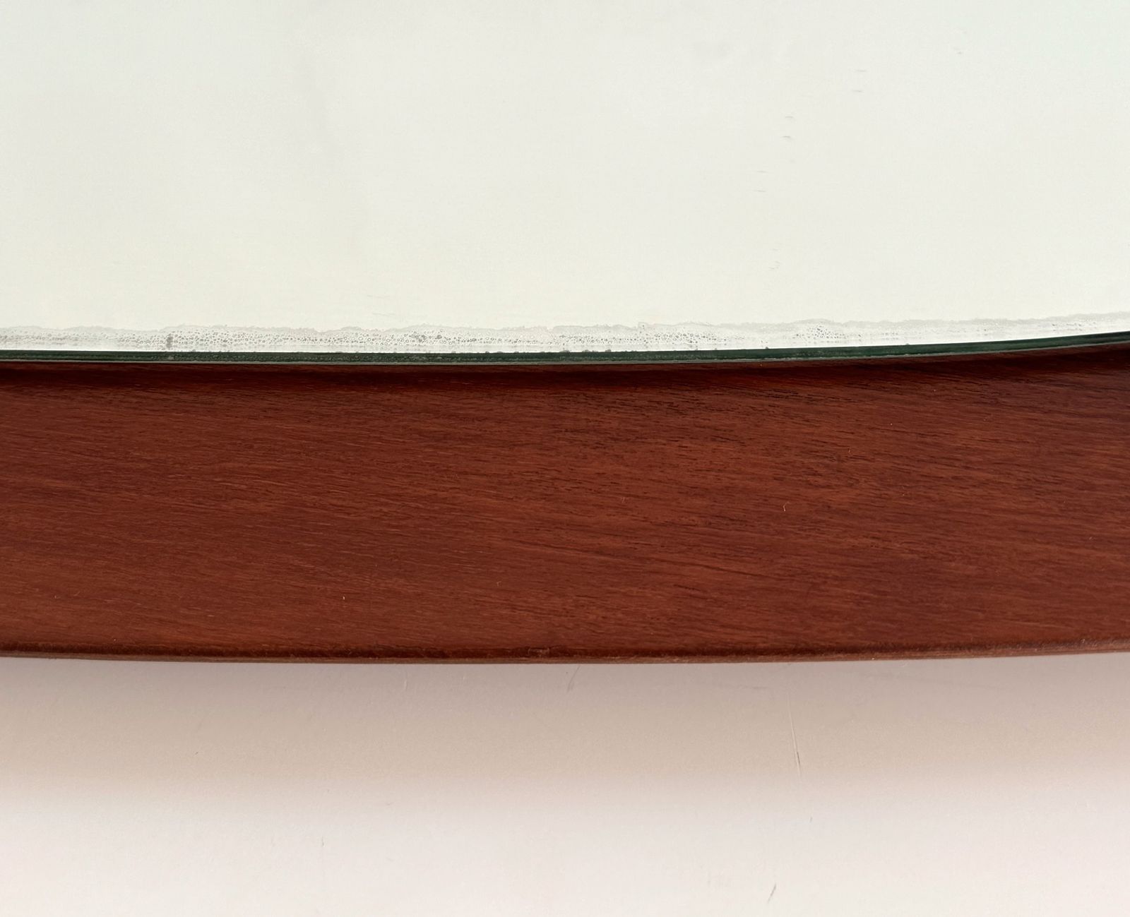 photo vinterior Italian Designer Teak Bentwood Wall Mirror, 1950s