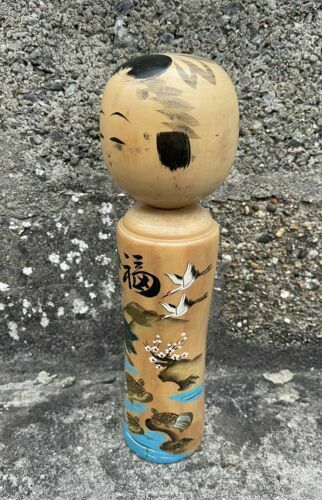 Vintage Extra Large Tall Traditional Japanese Kokeshi Wooden Doll Ornament photo Home Decor