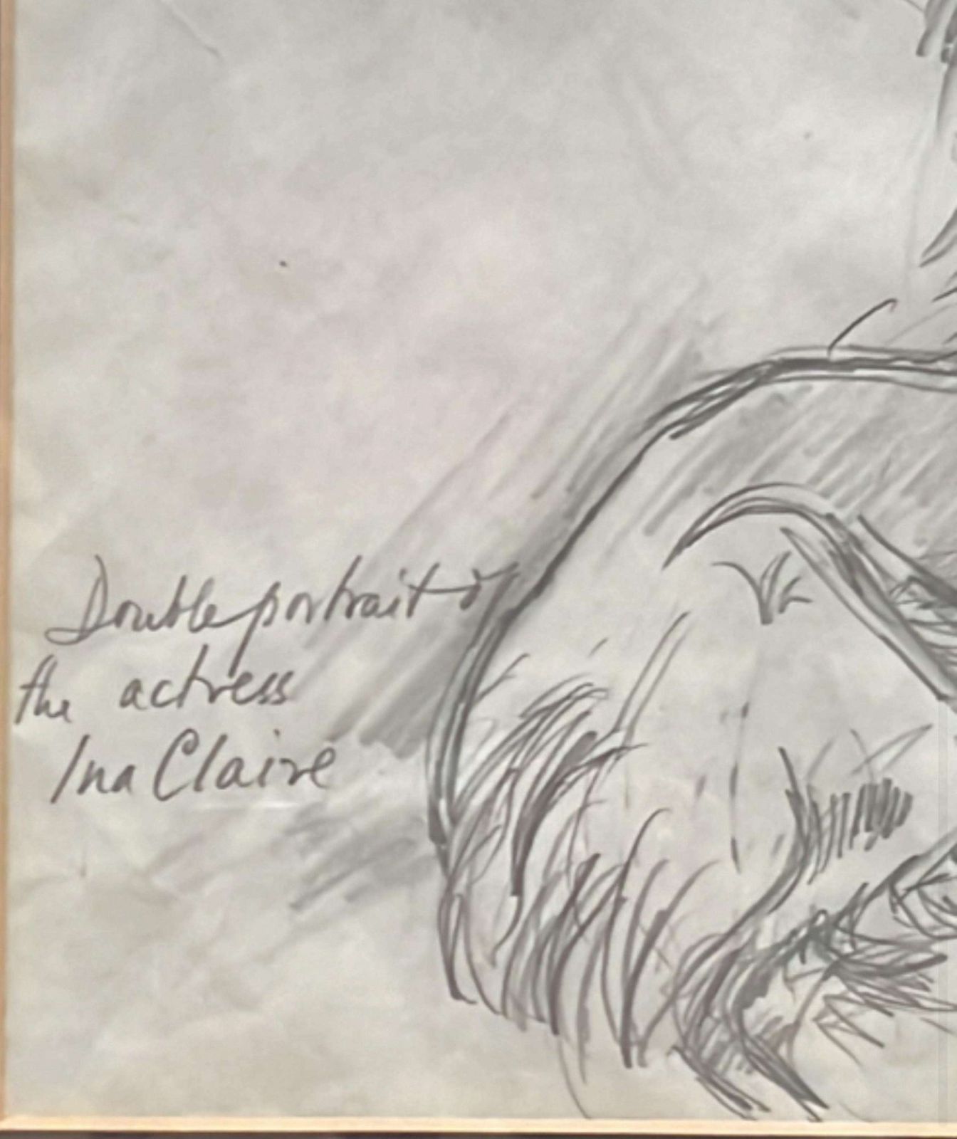 Frank Martin Pencil Drawing Of Famous Actress Ina Claire photo for sale