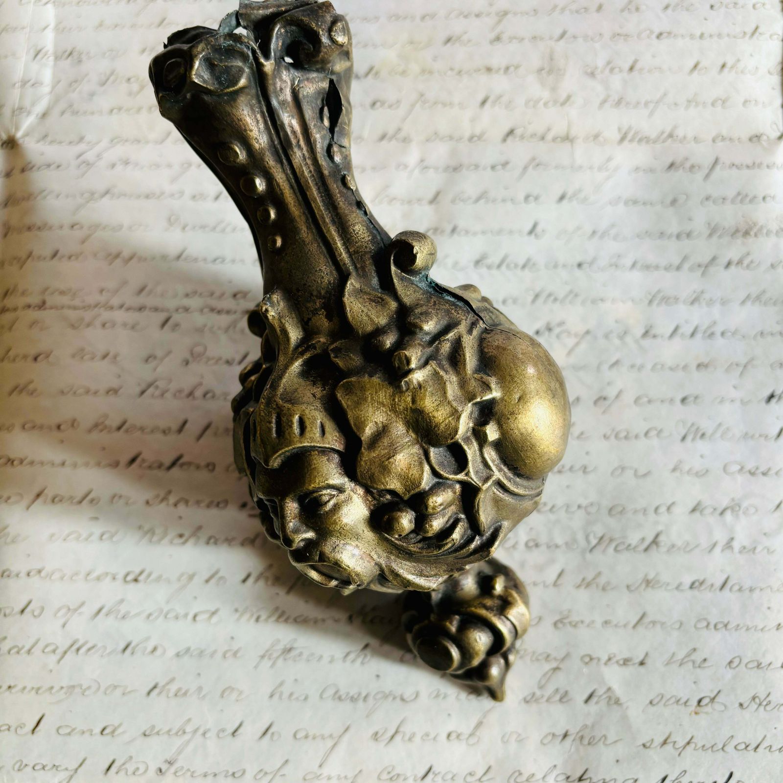 Antique Heavy Ornate Clock Weight photo Home Decor