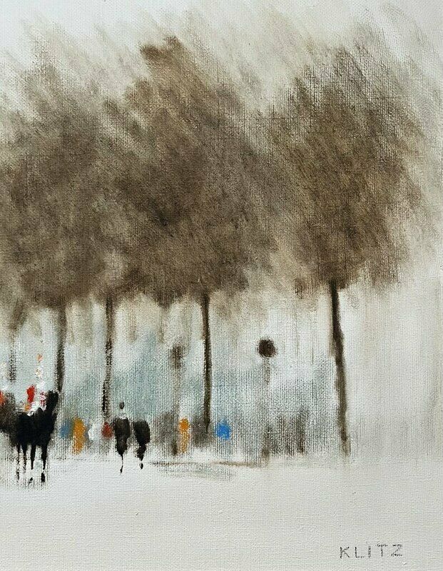 Anthony Robert Klitz Marble Arch Oil Painting, 20th Century photo furniture