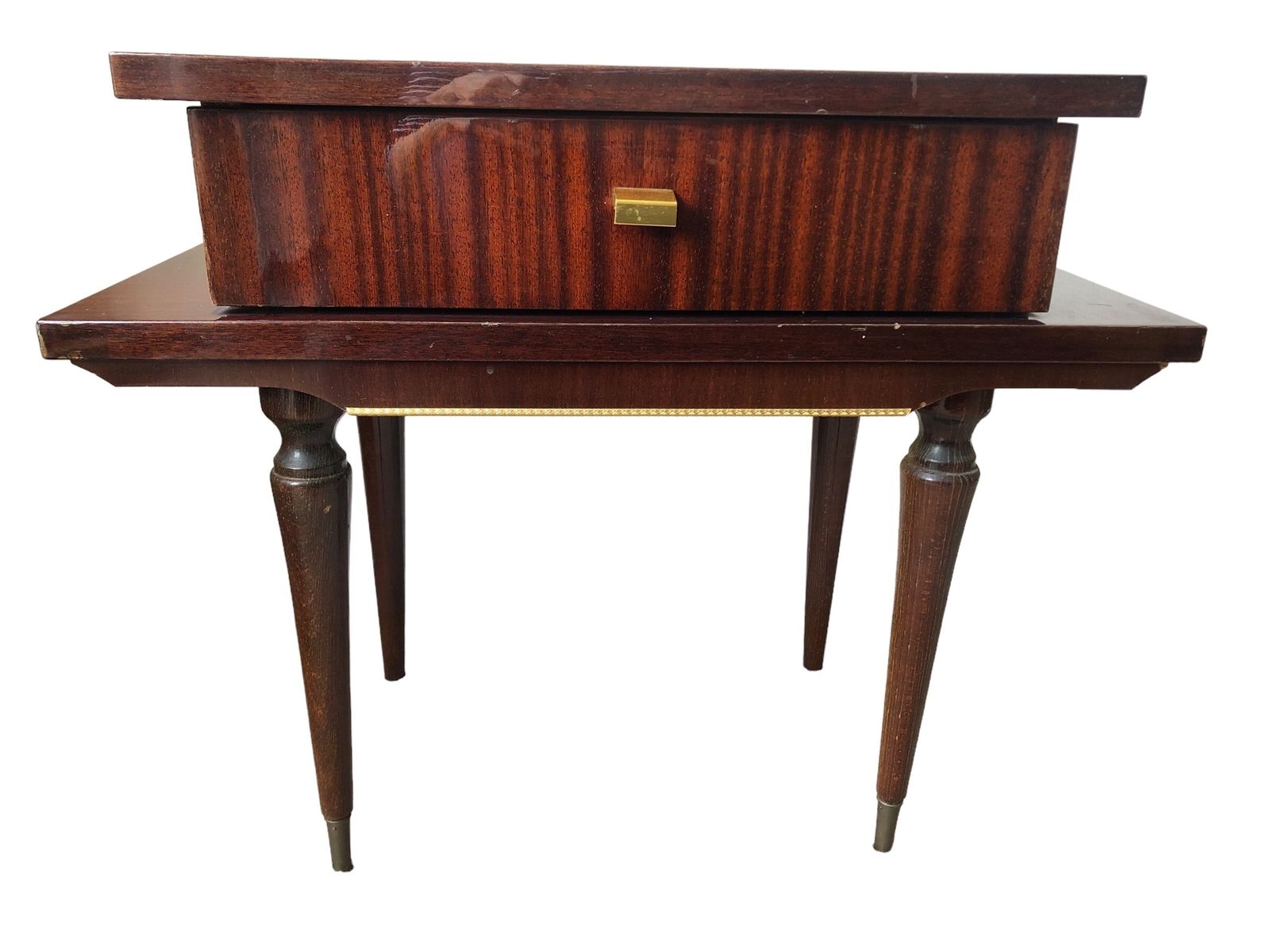 French Macassar Ebony Mid Century Table photo for sale