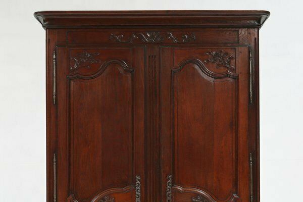 Large Louis XVI French Carved Bridal Wardrobe, 1850s photo Furniture