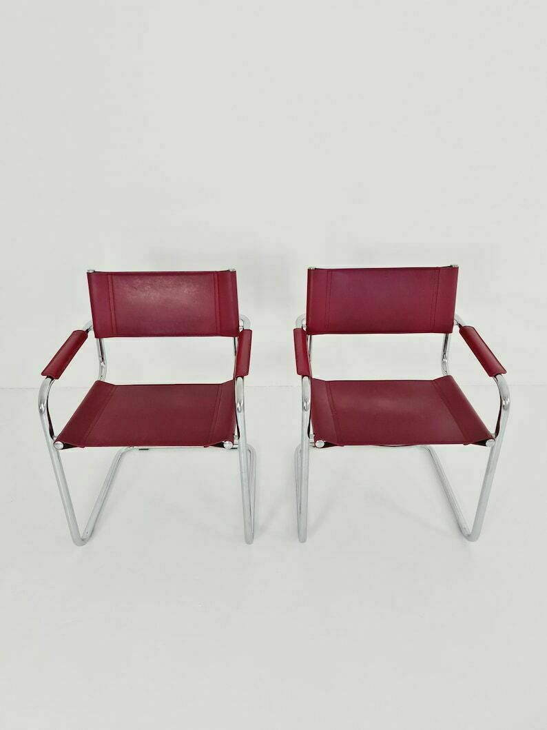 photo for sale 1 Of 10 Chairs Model Mg5 Centro Studio Desk Chair In Cognac By Mart Stam & Marcel Breuer, 1970s