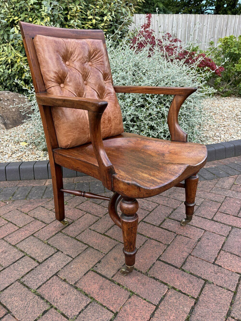 Heals Of London Mahogany Desk Chair C1884