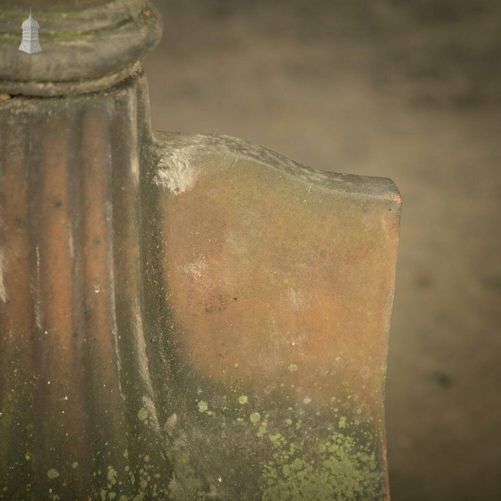 photo vintage Ball Top Ridge Finial, Weathered Terracotta