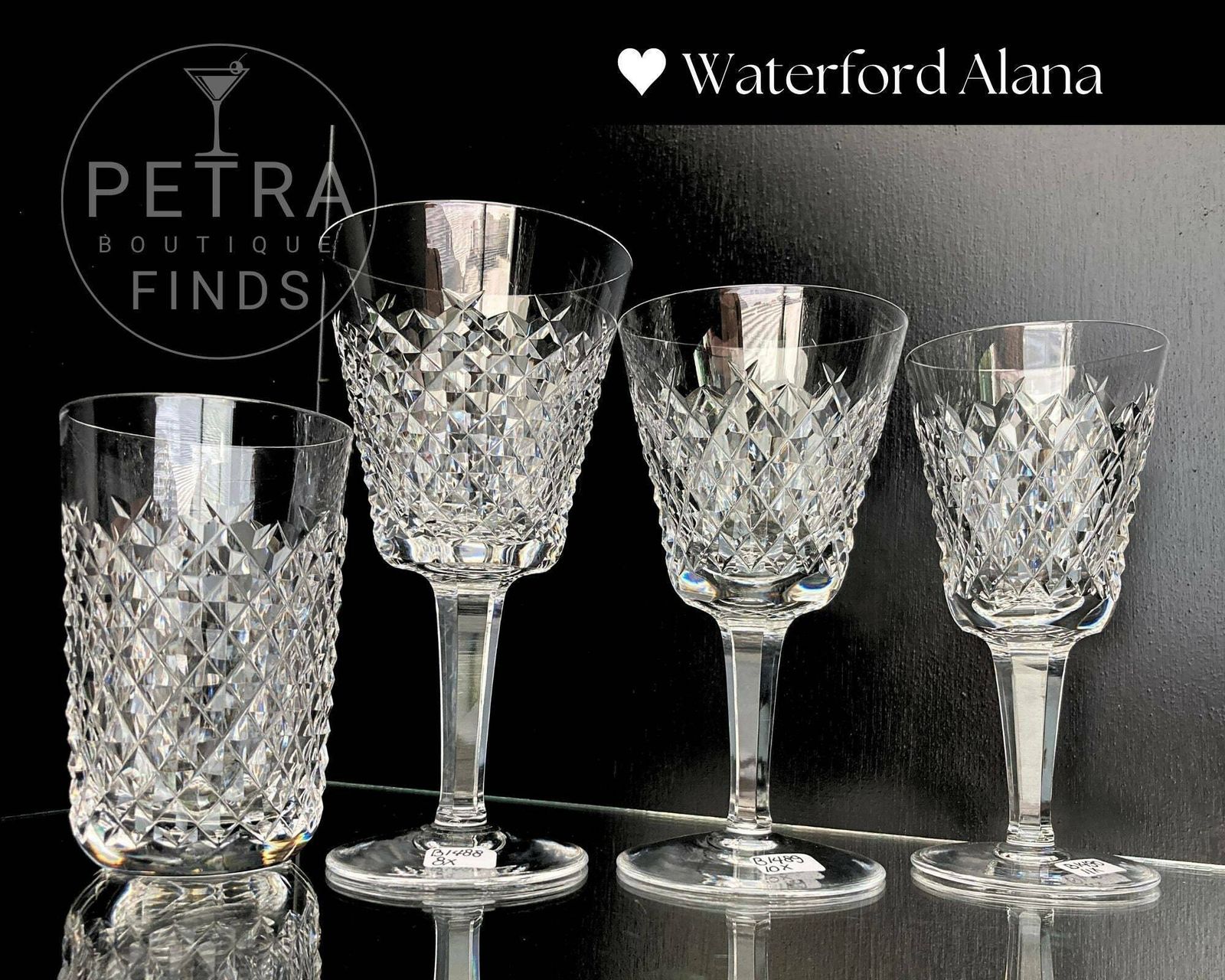 Waterford Water Tumbler | 1pcs | Pattern Alana 1950 | Signed photo buy