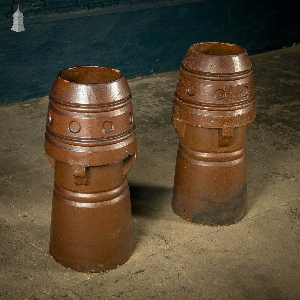 photo buy Chimney Pot Planters, Salt Glazed, Pair