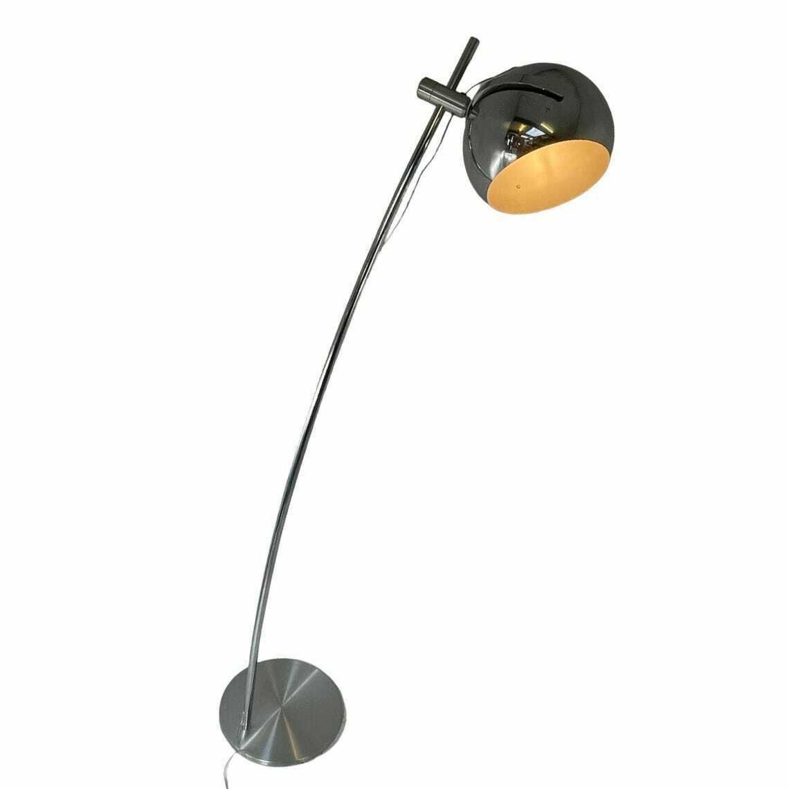 Hala Zeist   696   Space Age Design   Vintage   Floor Lamp With Chrome Shade, Polished Aluminum Base And Chromed Upright photo furniture