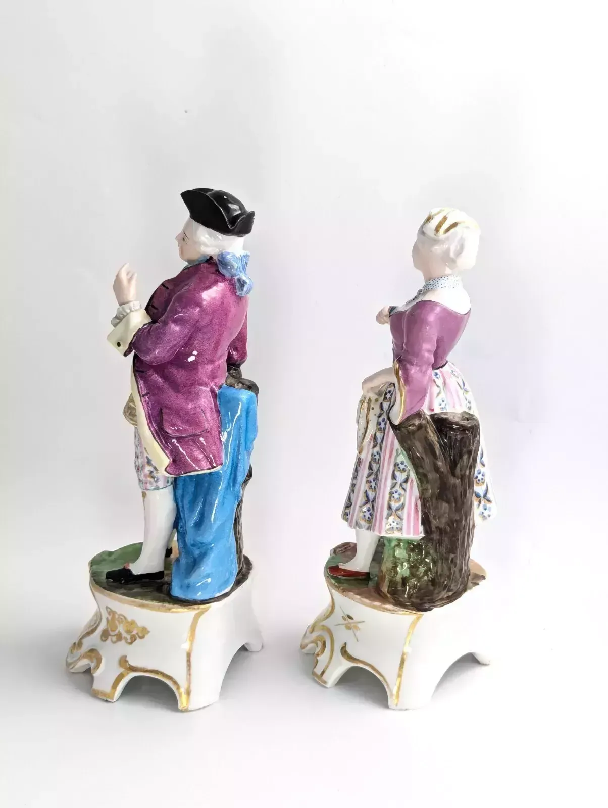Pair Of Porcelain Figurines Attributed To Jacob Petit Style, C. Mid 19th Century photo for sale