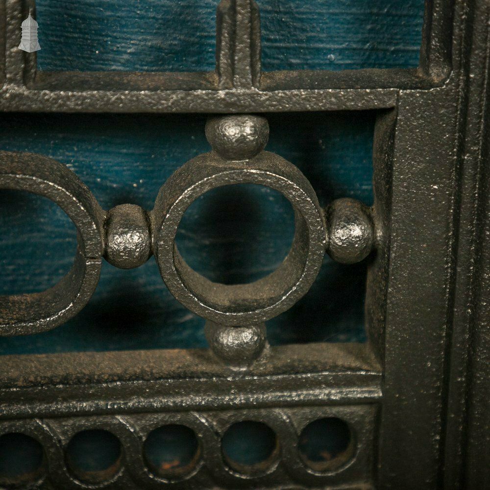 photo furniture Fireplace Frame, Cast Iron With Quatrefoil Detail