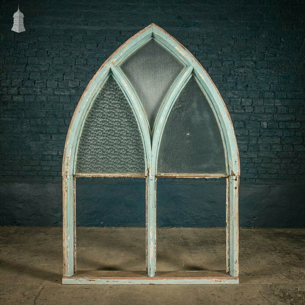 Arch Top Window, Gothic Style With Textured Glass