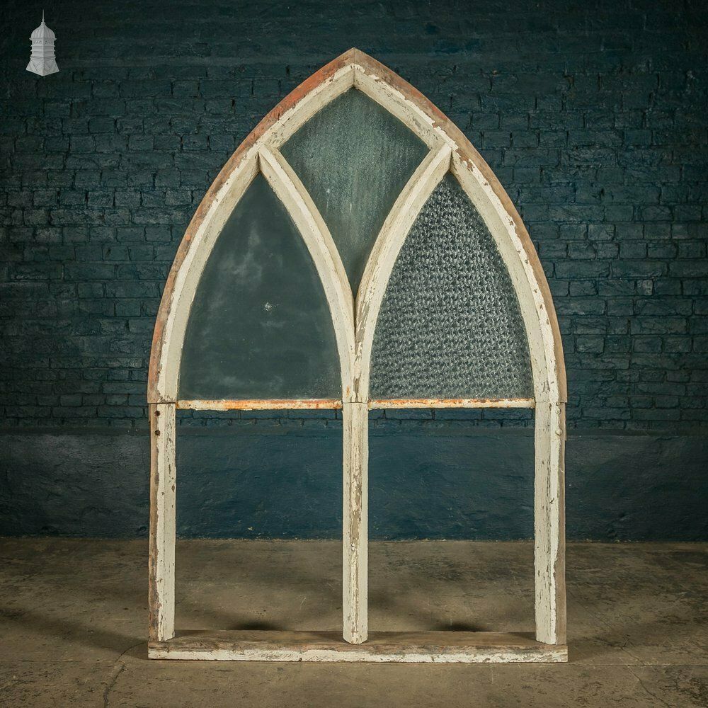 photo for sale Arch Top Window, Gothic Style With Textured Glass