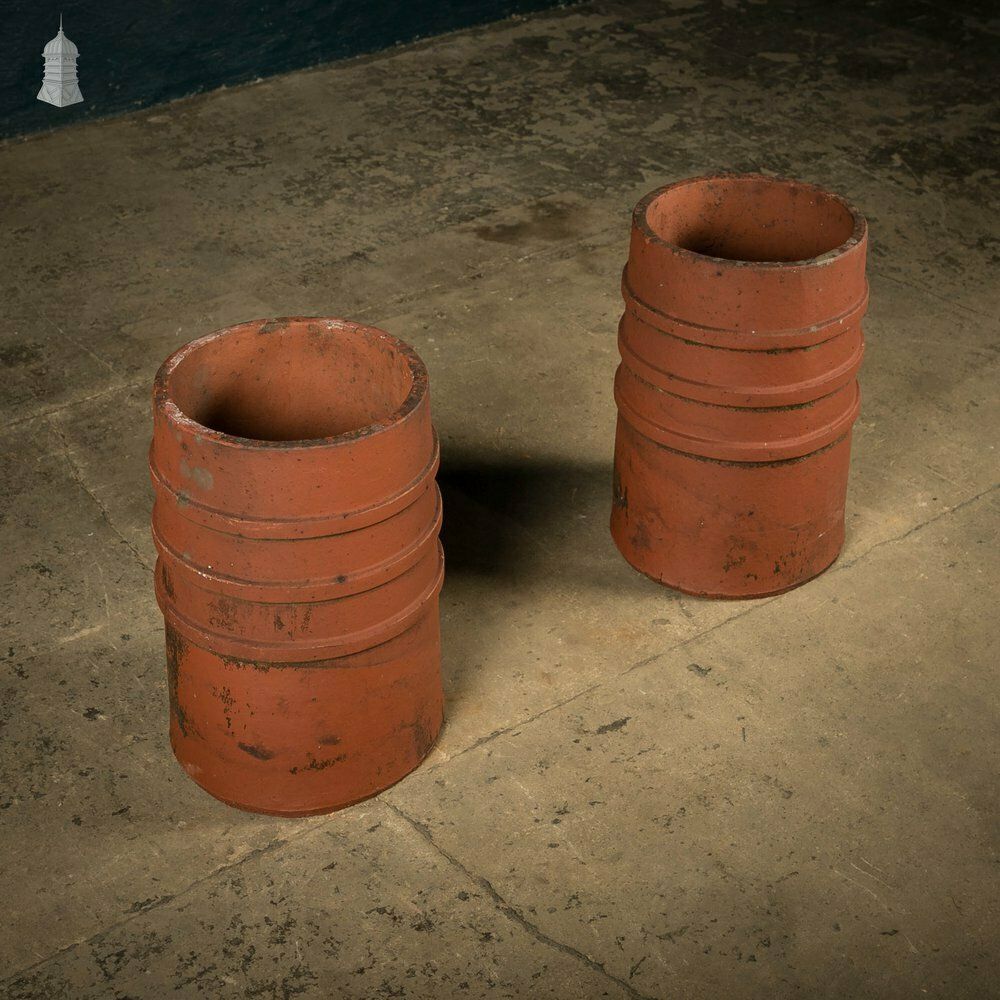 Chimney Pot Planters, Pair photo Garden Decor