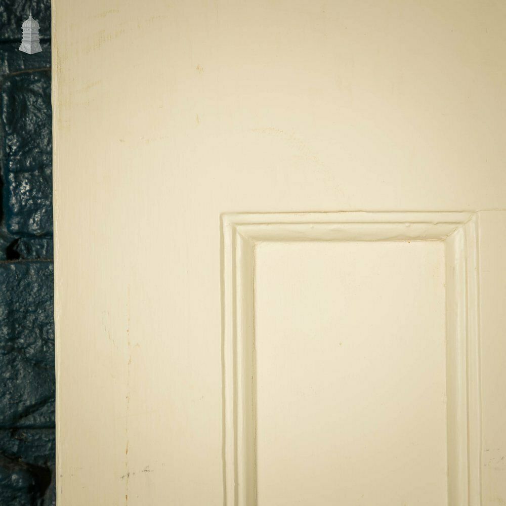 Half Glazed Door, 4 Panel White Painted photo vintage