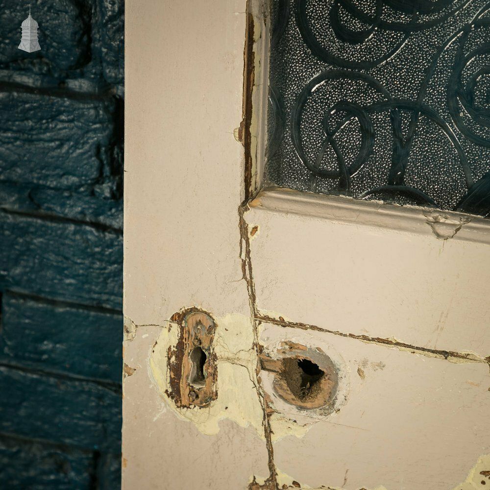 photo vinterior Half Glazed Door, Moulded 3 Panel, Textured Glass