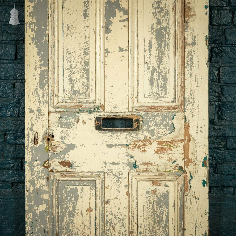 Pine Paneled Door, 5 Moulded Panel