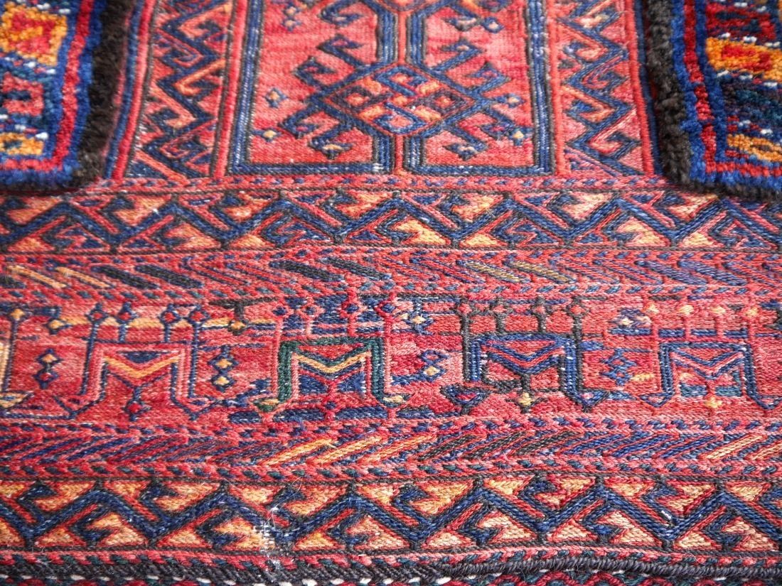 Tribal Soumak Saddle Blanket Vintage Sumak photo Textiles