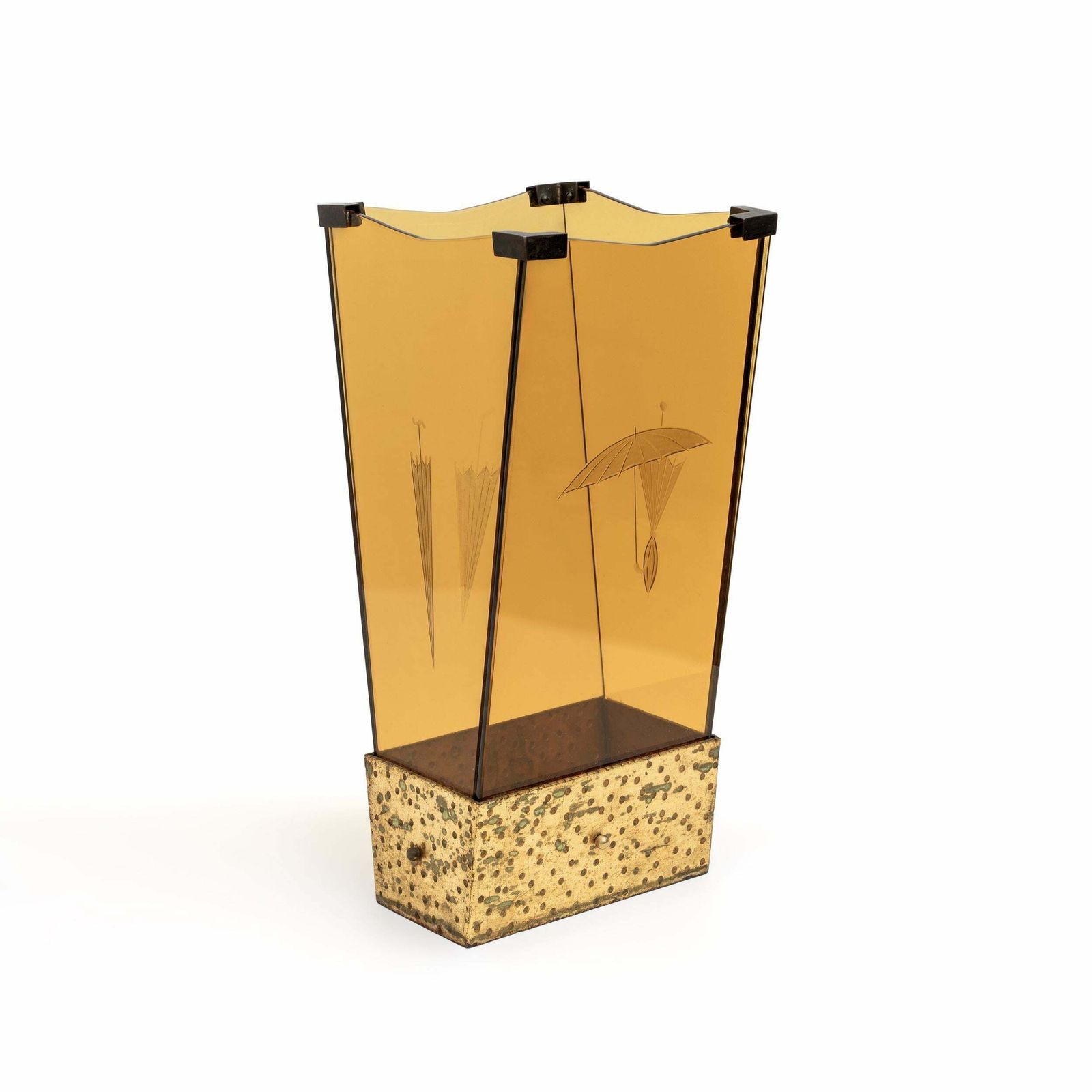 Attributed Pierluigi Colli Midcentury Modern Glass Umbrella Stand By Cristal Art photo furniture