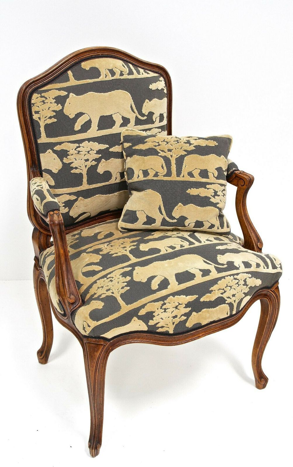 19th Century Nutwood Armchair, Handcarved, At Ca. 1880 photo furniture