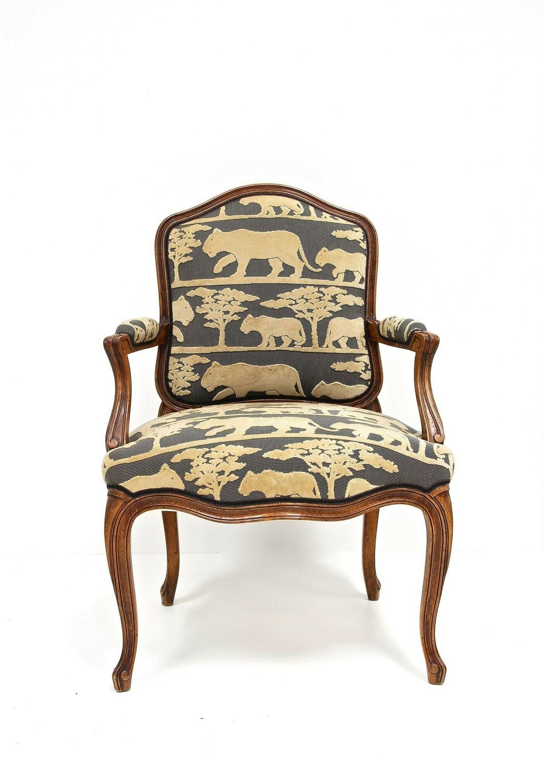19th Century Nutwood Armchair, Handcarved, At Ca. 1880 photo for sale