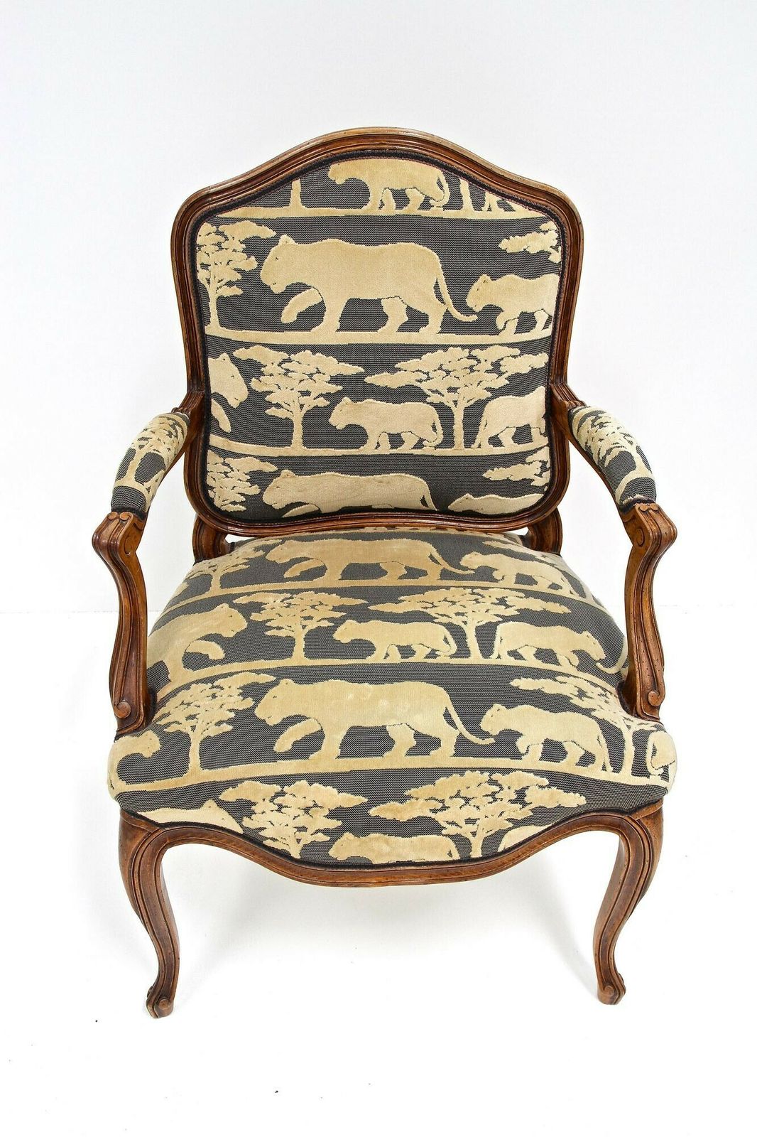 19th Century Nutwood Armchair, Handcarved, At Ca. 1880 photo Furniture