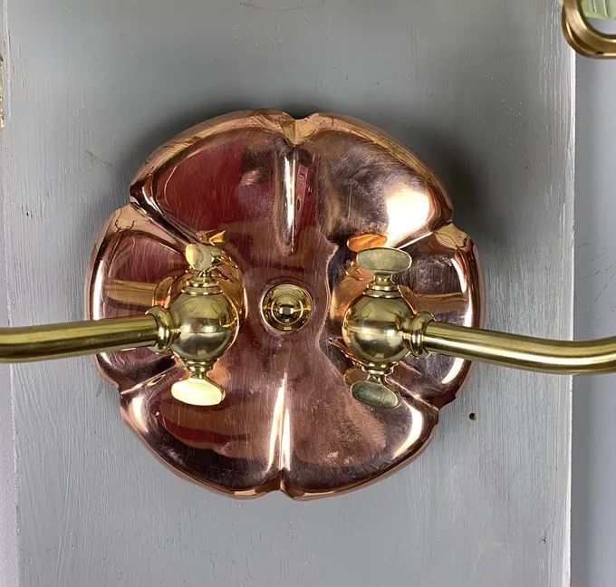 Ashby Lily Pad Double Wall Light With Opalescent Shade (51125) photo Lighting