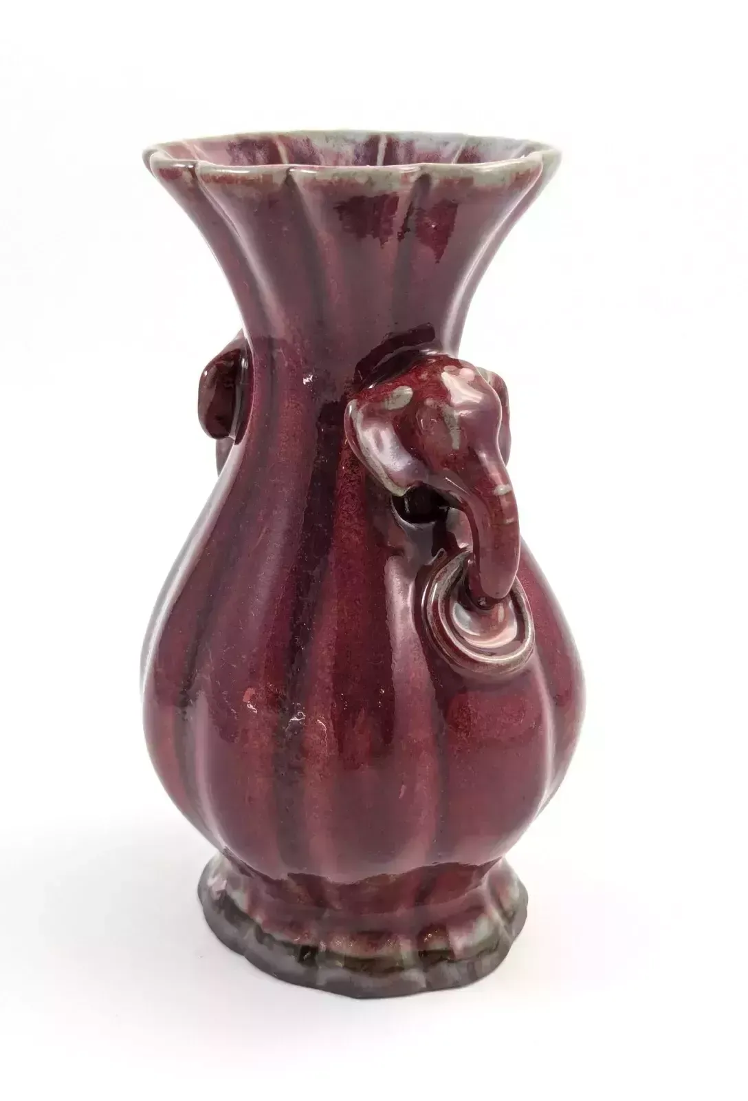 Antique Chinese Flambe Glaze Vase, C. 19th Century photo furniture