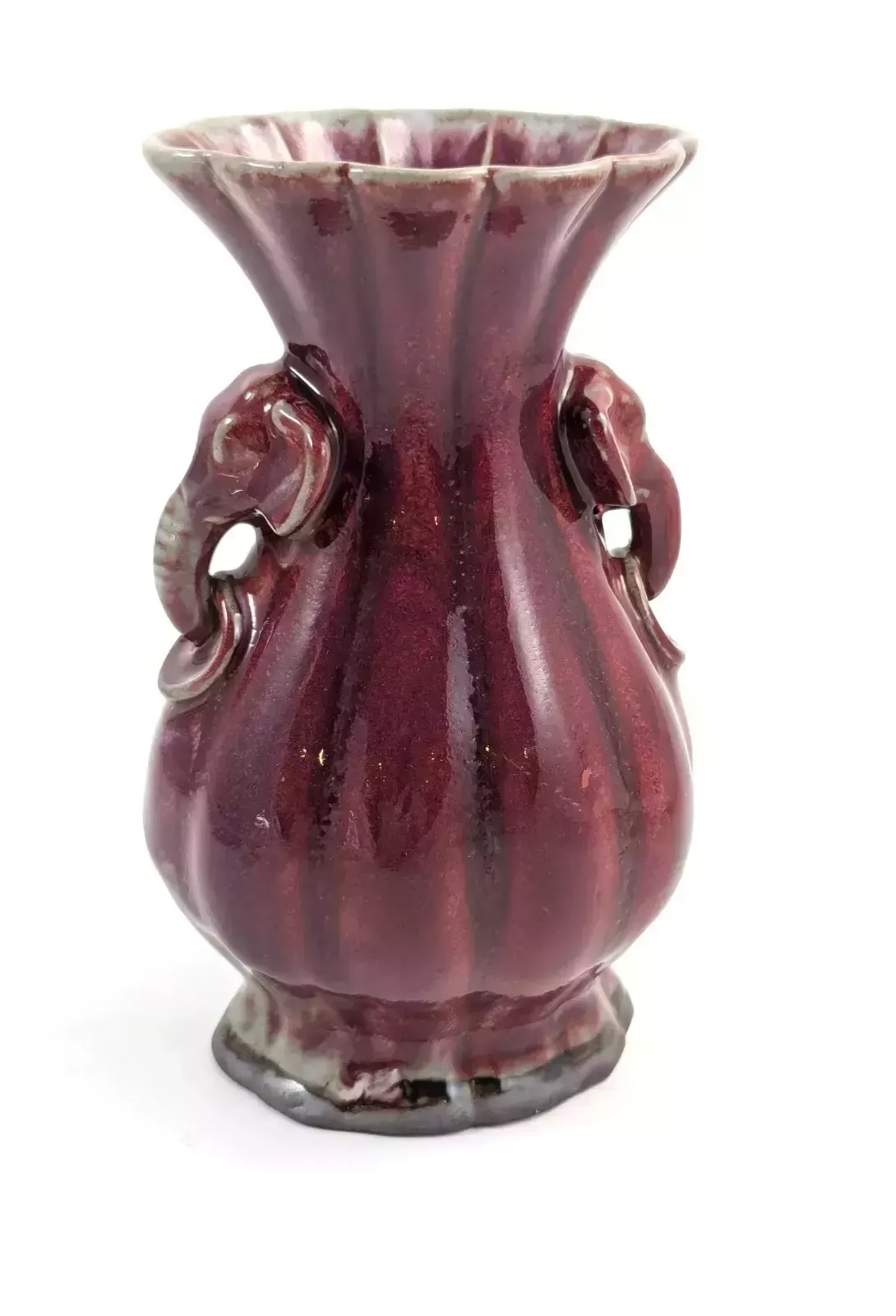 Antique Chinese Flambe Glaze Vase, C. 19th Century photo buy