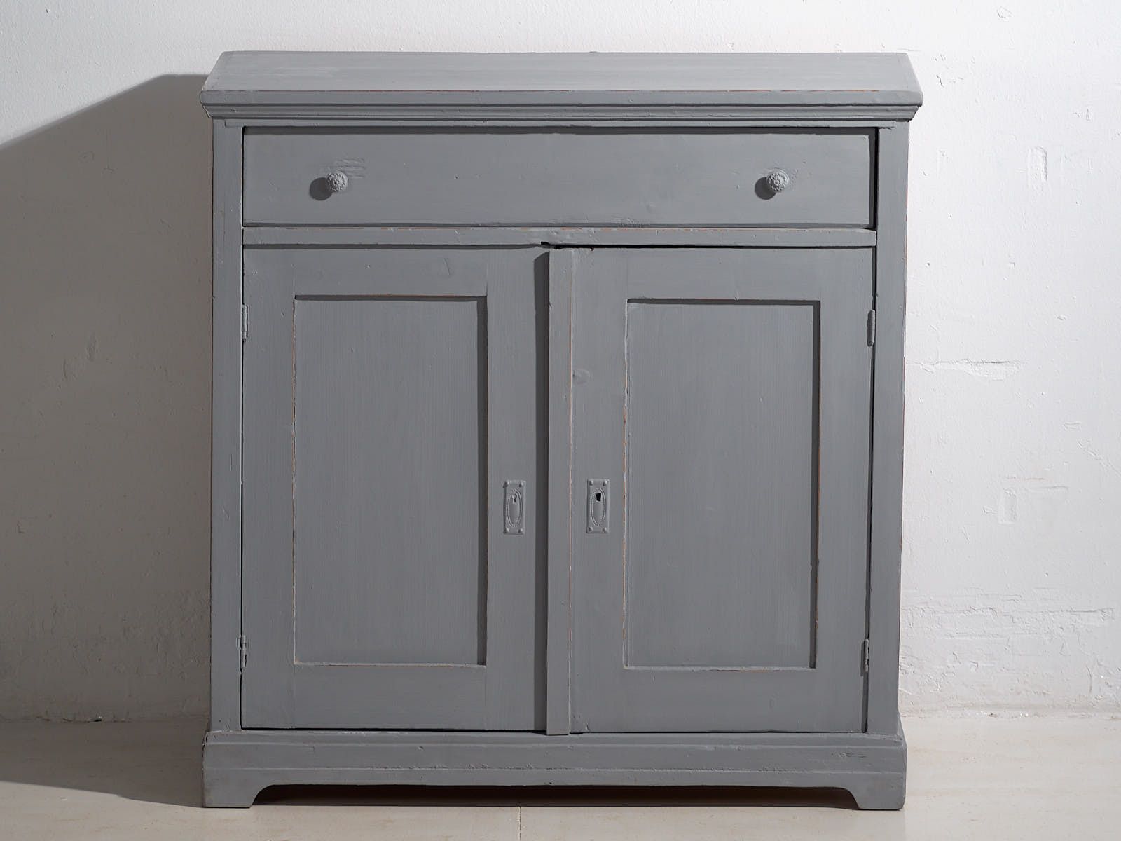 Small Antique Two Door Chest Of Drawers (C.1920) #14 photo vinterior