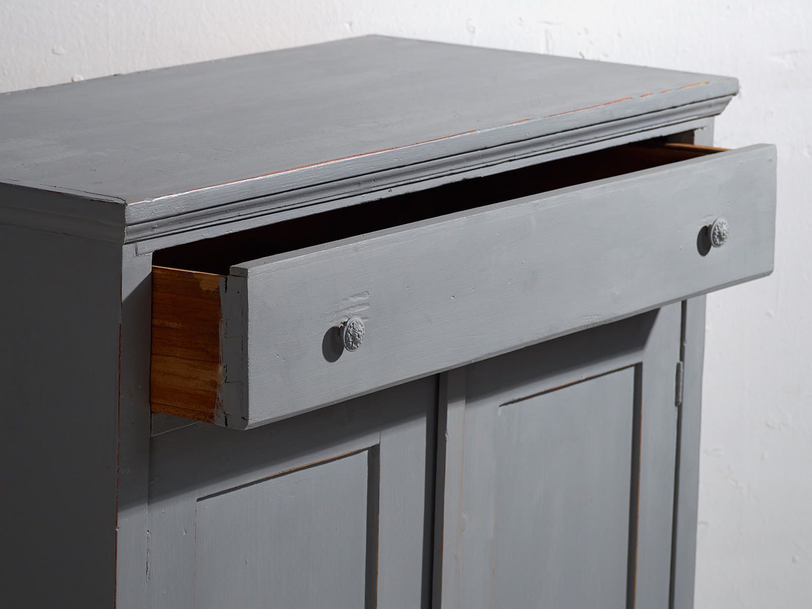 Furniture Small Antique Two Door Chest Of Drawers (C.1920) #14 photo