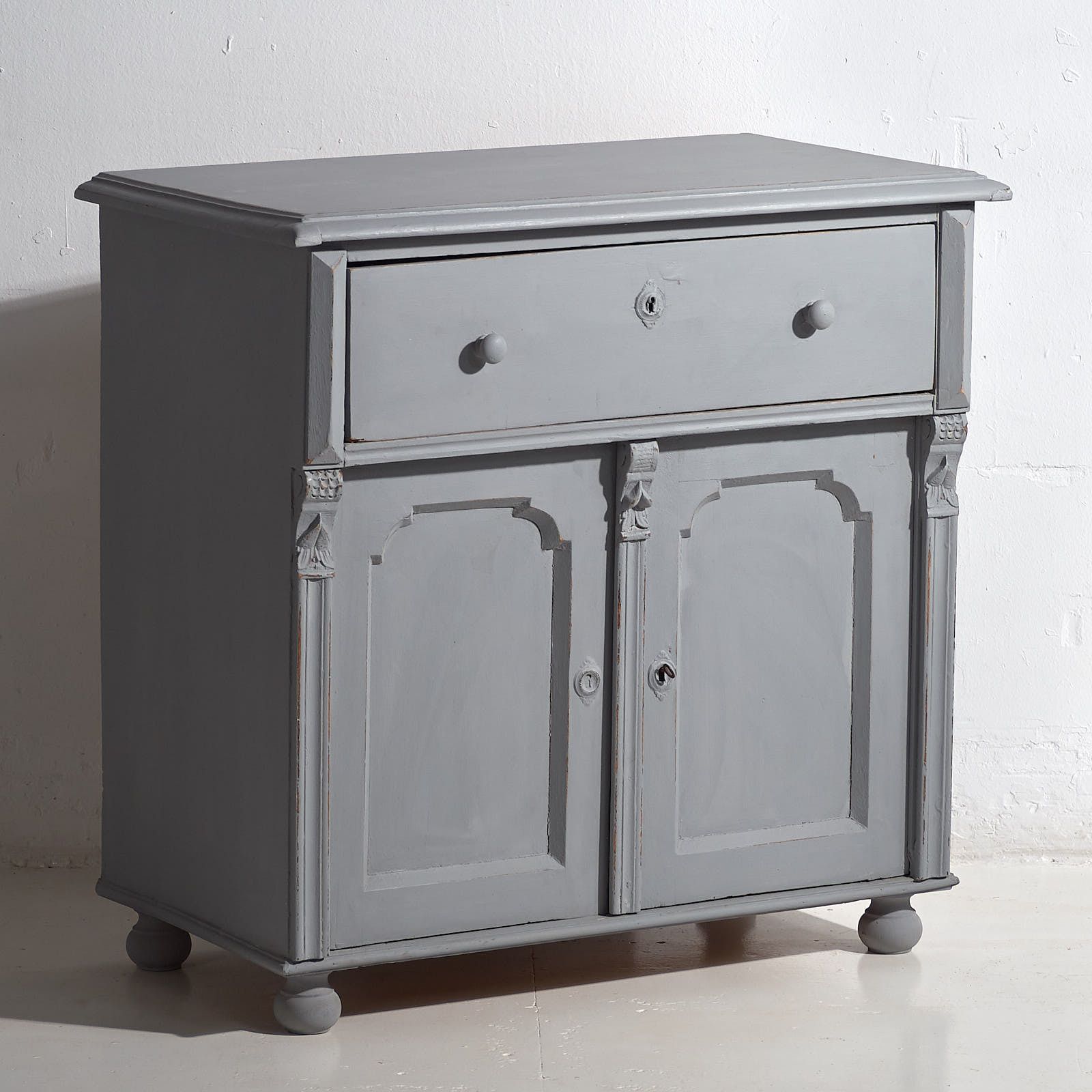 Antique Two Door Living Room Chest Of Drawers (C.1920) #15
