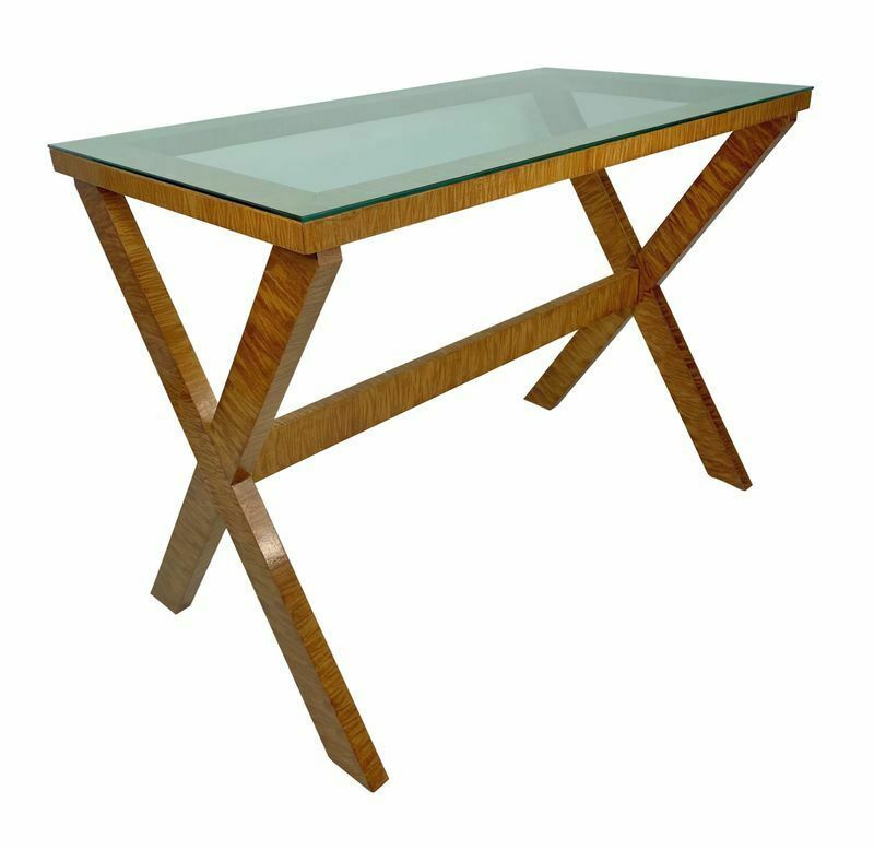 A French Mid Century Faux Bois Console Table