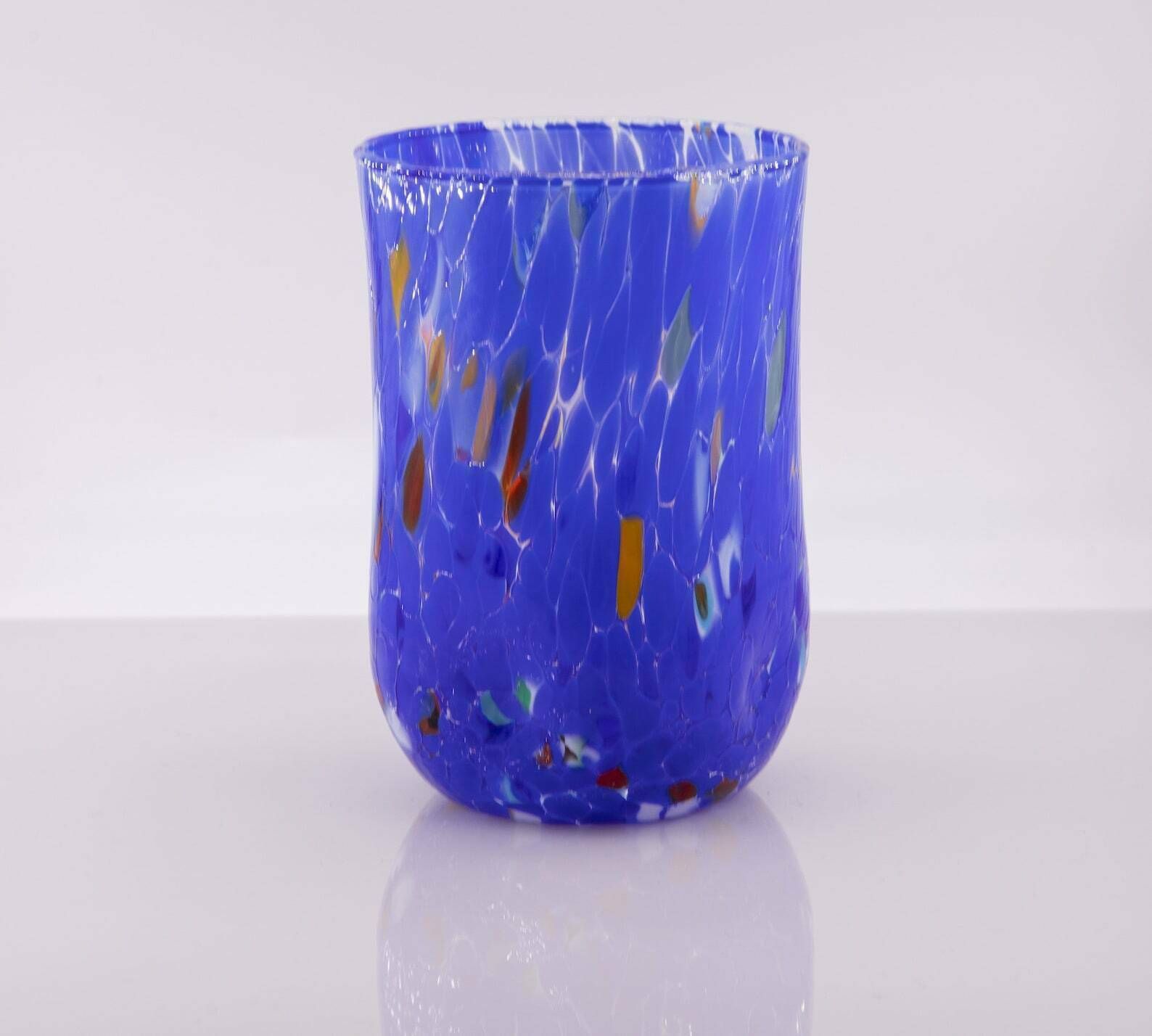 Panama City, Set Of 6 Murano Drink\Water Glasses Color "Multicolor" Handmade, Murano Glass, Made In Italy photo vinterior