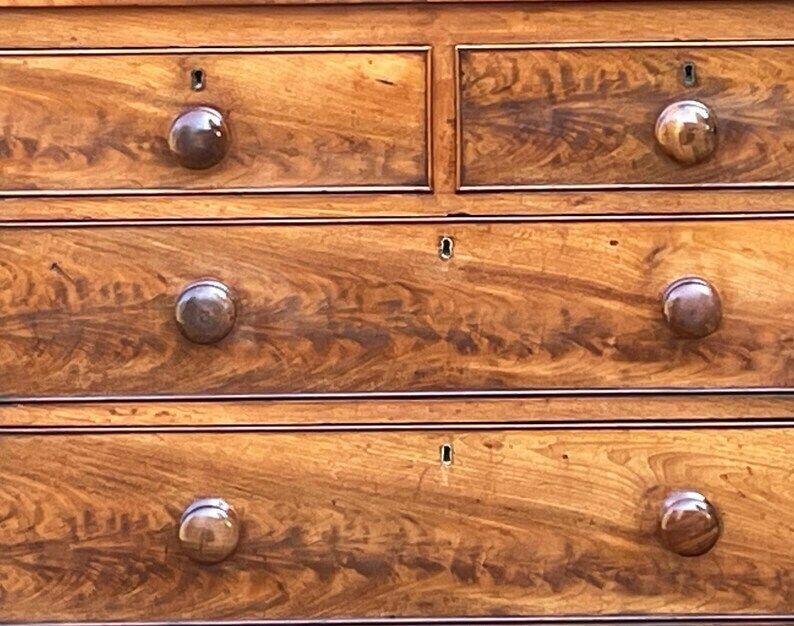 Vintage Georgian Mahogany Chest Of Drawers photo Furniture