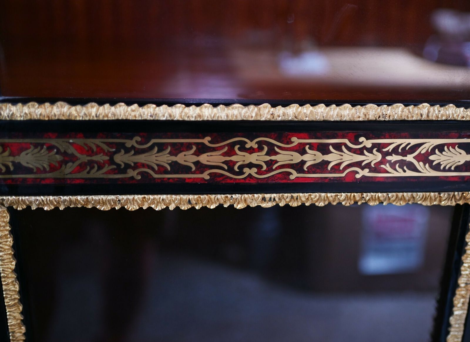 4995.0 French Boulle Vitrine Display Cabinet Inlay Bibliotheque photo