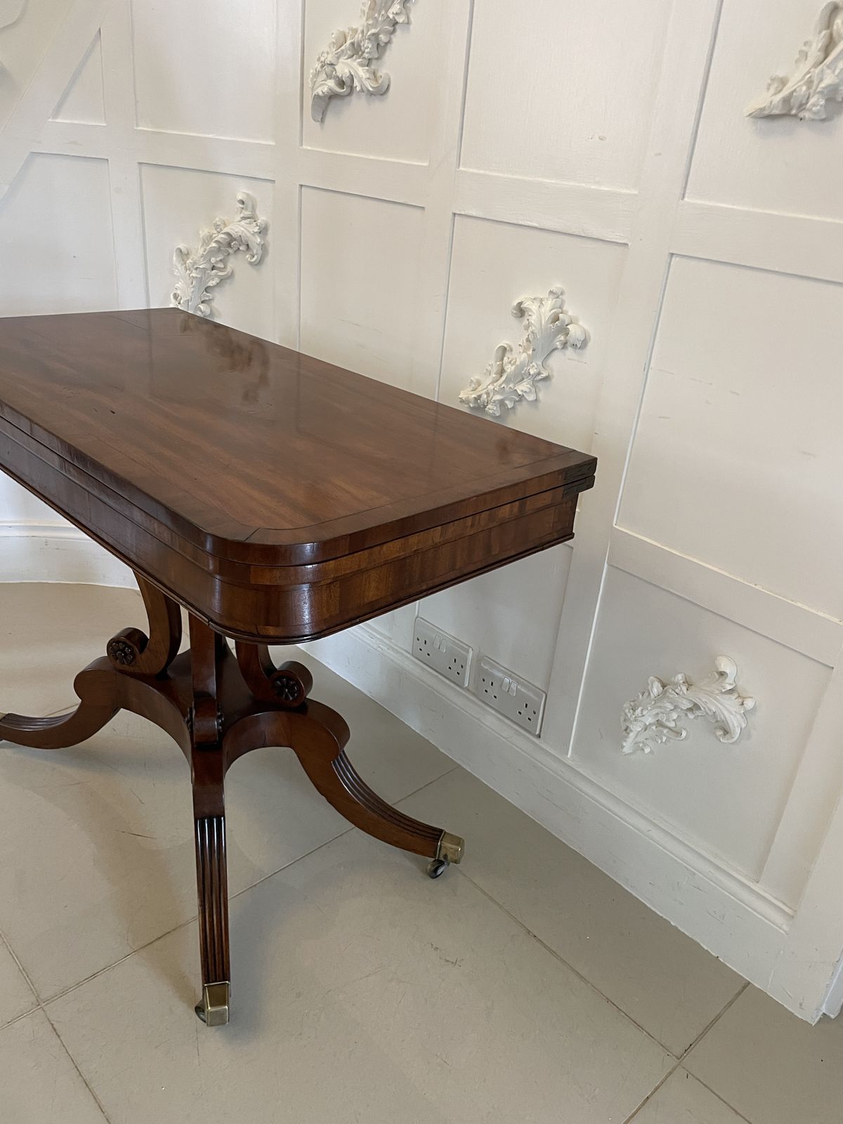 Antique 19th Century Quality Mahogany Card Table photo for sale