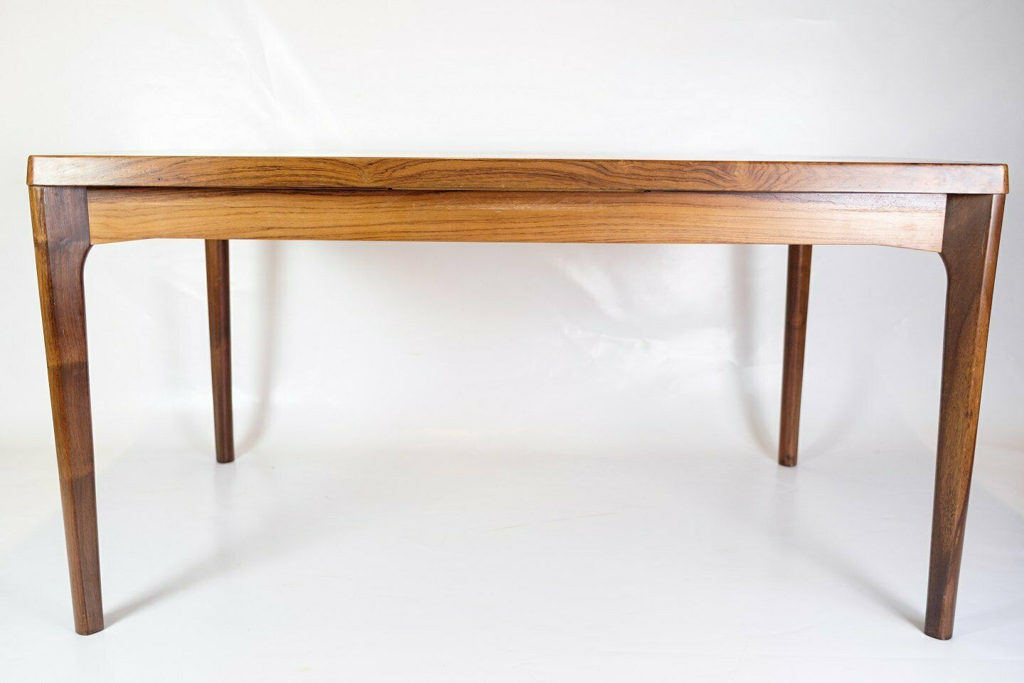 Dining Table In Rosewood With Pull Out By Henning Kjærnulf For Vejle Chairs & Furniture Factory From 1960s photo vinterior