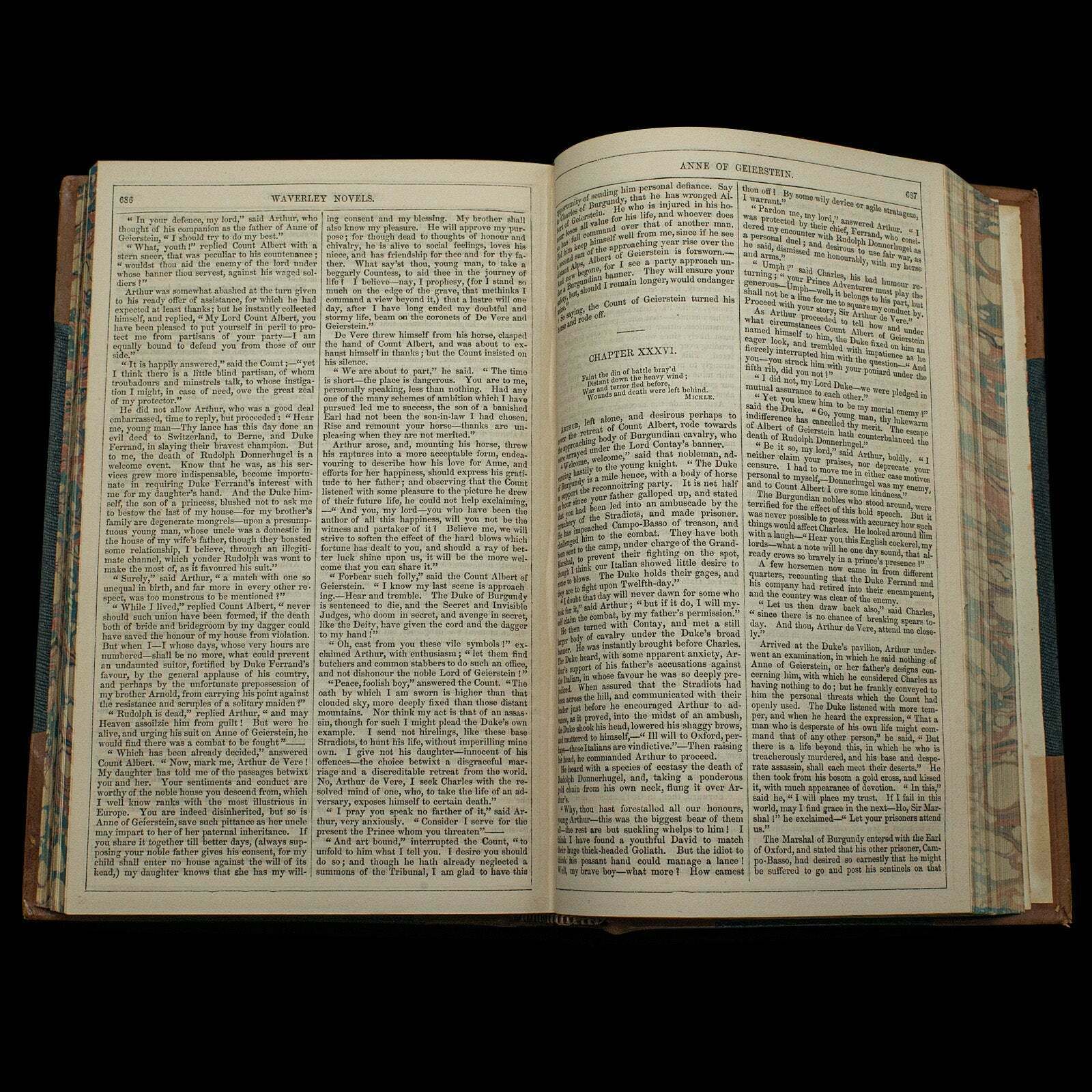 895.0 Antique 4 Vols, Waverley Novels, Walter Scott, Scottish, Literary Set, Victorian photo