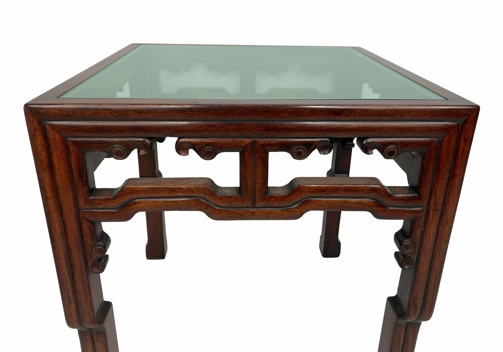 A Pair Of Mid Century Chinese Side Tables photo vintage