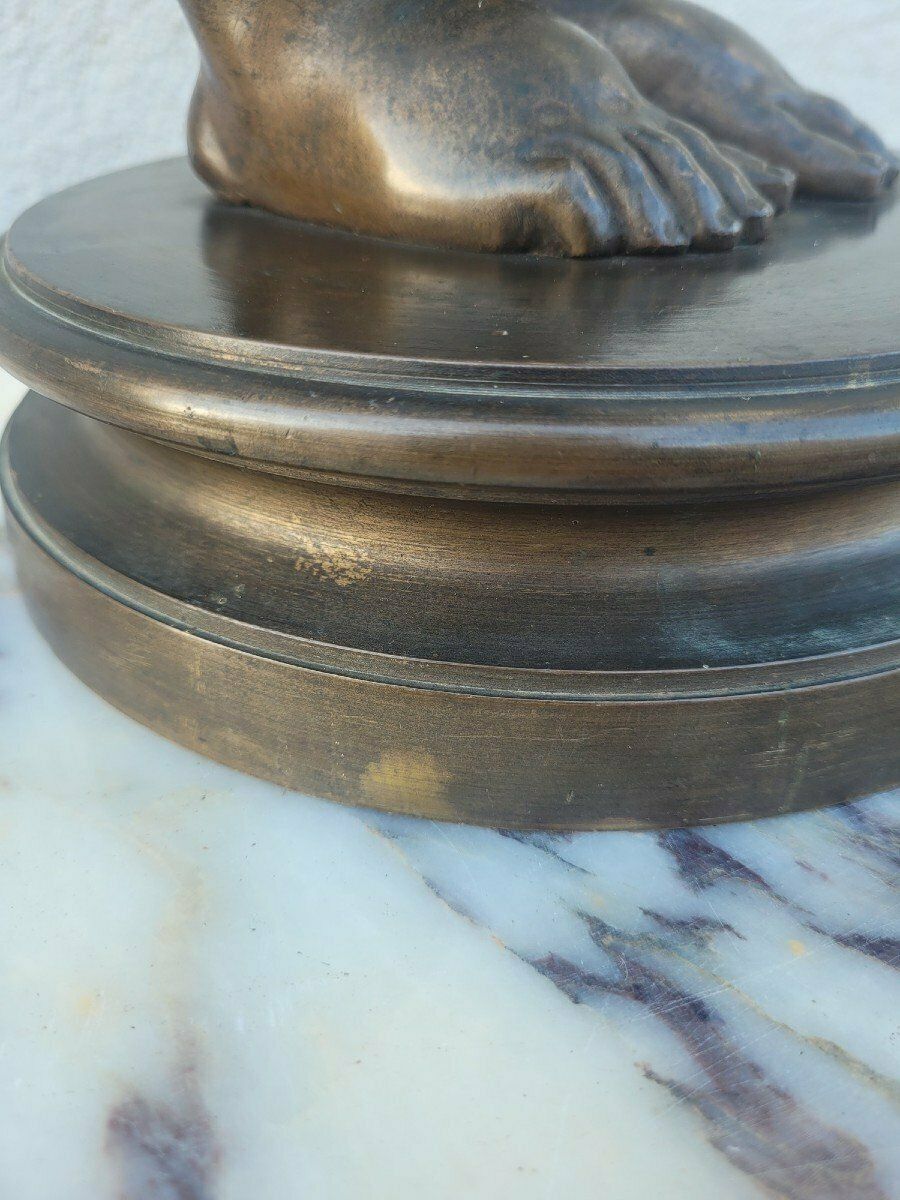2300.0 Bronze Of A Winged Putto On Foot, Late 19th Century Early 20th Century photo