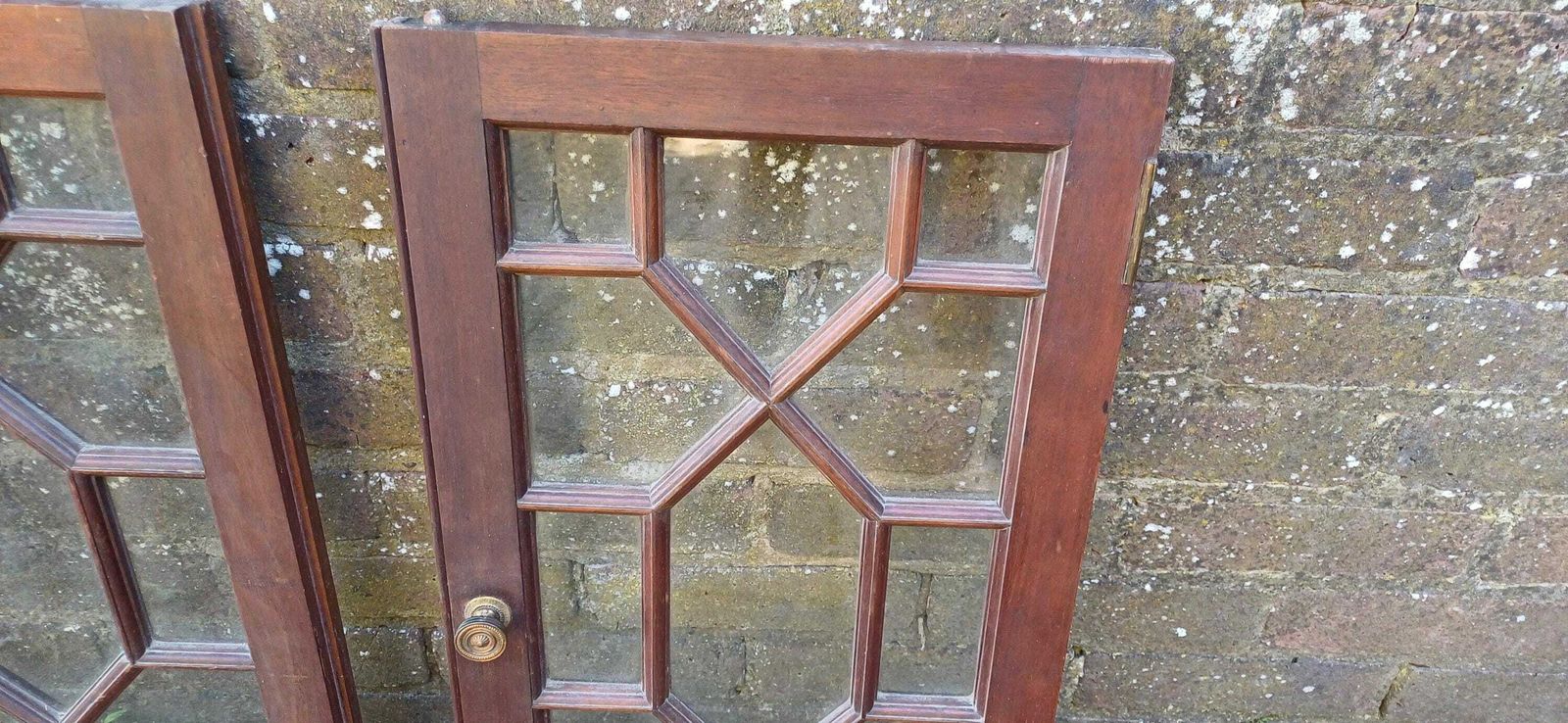 Pair Of Late Victorian Astral Glazed Mahogany Doors Window Decoration Or Project photo furniture