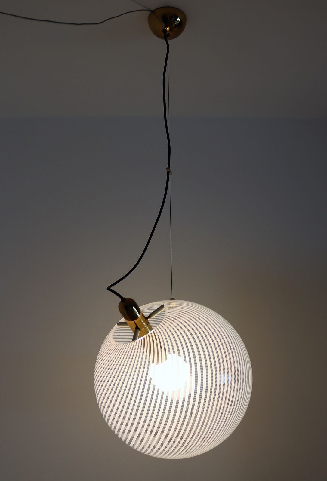 Lighting Italian Murano Glass Sphere By Ludovico Diaz De Santillana For Venini, 1980s photo
