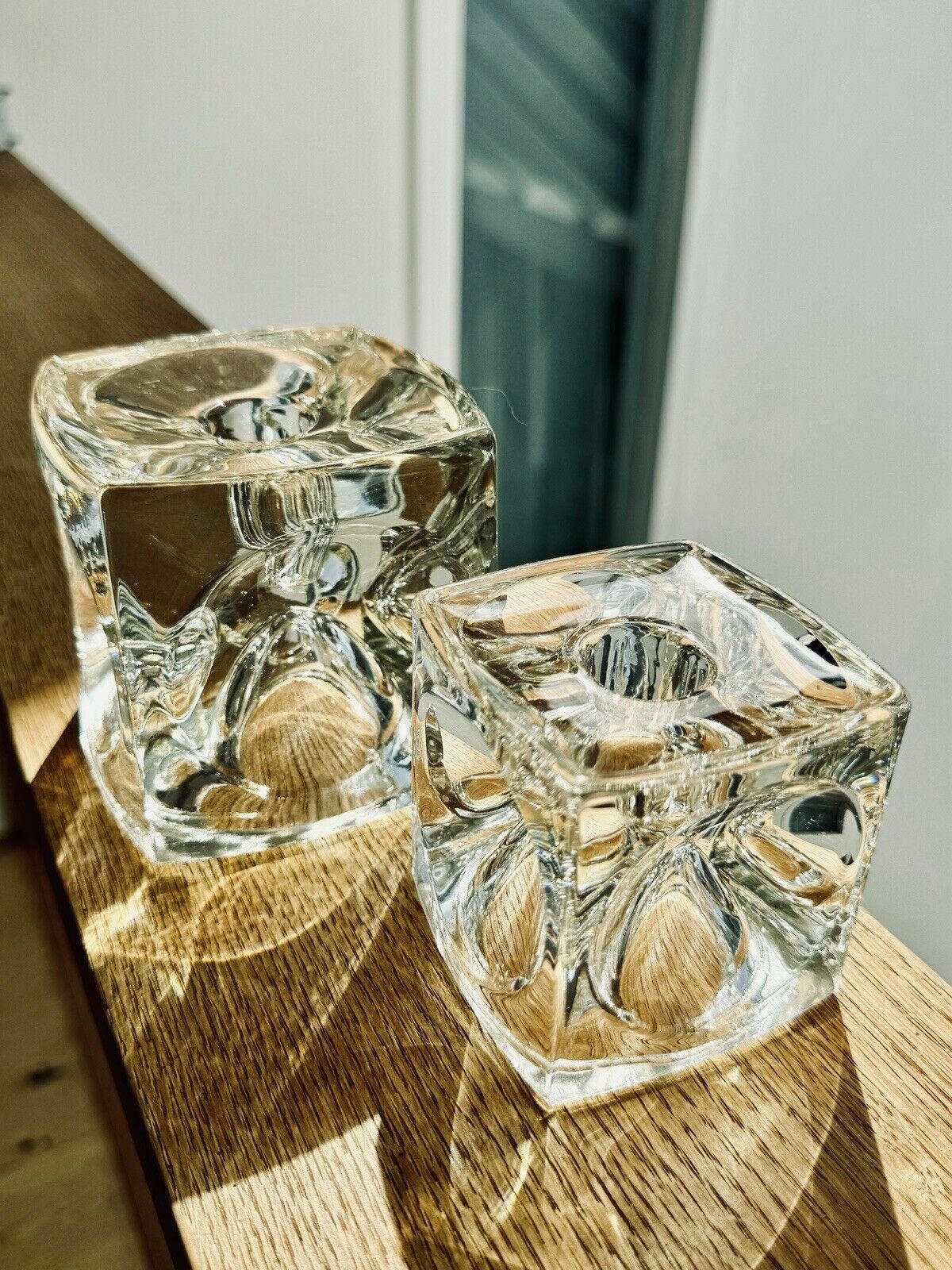 2 Peill & Putzler Cube Candle Holders 'Ice Cubes' photo Home Decor