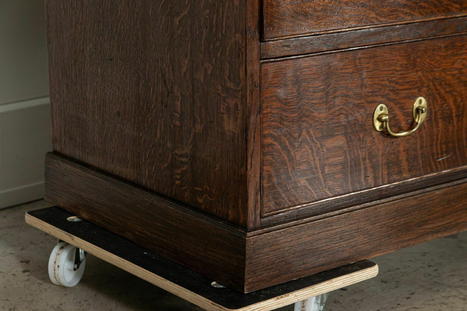 Furniture Large English Oak Tallboy Chest Drawers photo